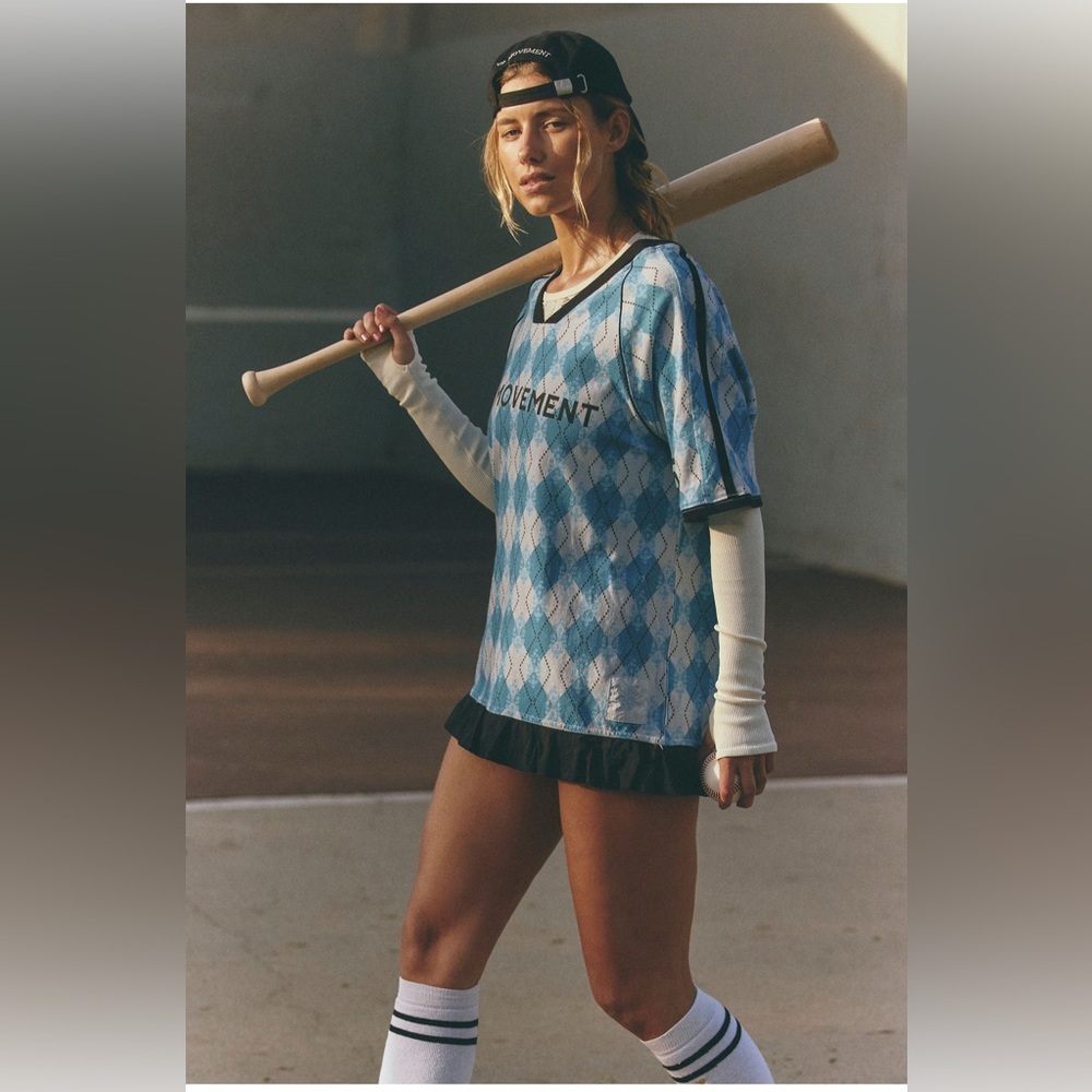 FP Movement Baseline Printed Tee in Blue Black Combo - Picture 2 of 3